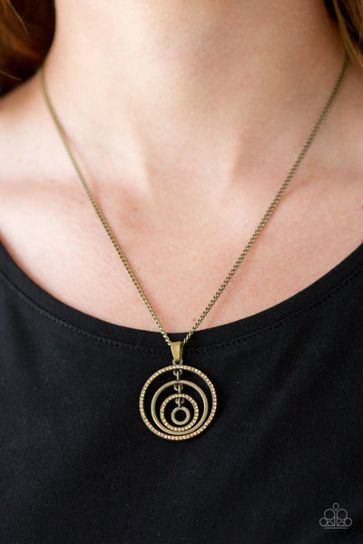 Upper East Side - Brass Paparazzi Necklace (#2265)