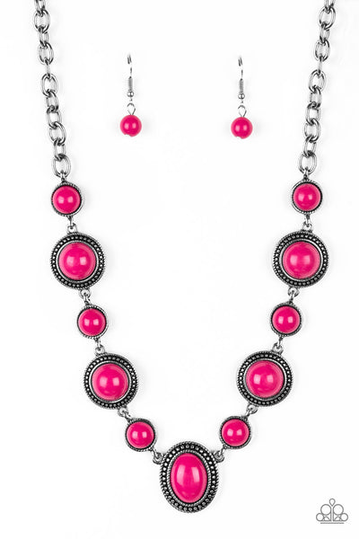 Voyager Vibes - Pink-Paparazzi Necklace