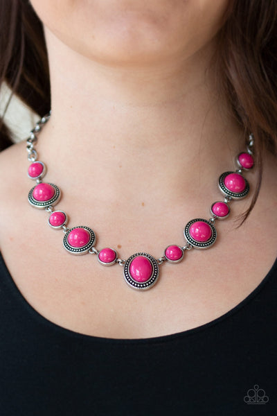 Voyager Vibes - Pink-Paparazzi Necklace