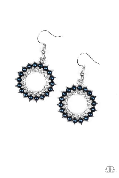Wreathed In Radiance - Blue-Paparazzi Earrings