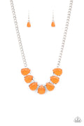 Above The Clouds - Orange Paparazzi Necklace (PZ-4035)