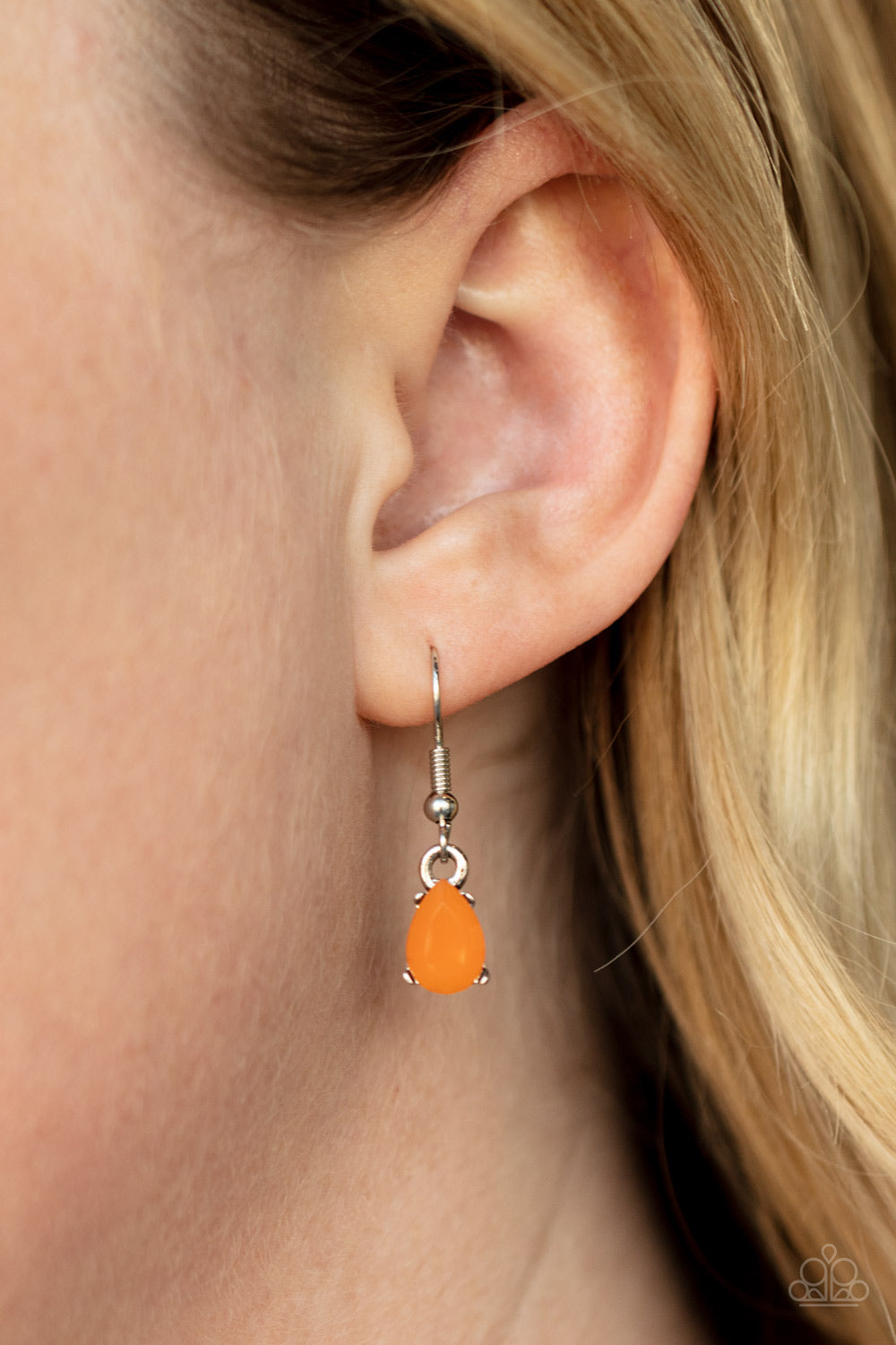 Above The Clouds - Orange Paparazzi Necklace (PZ-4035)