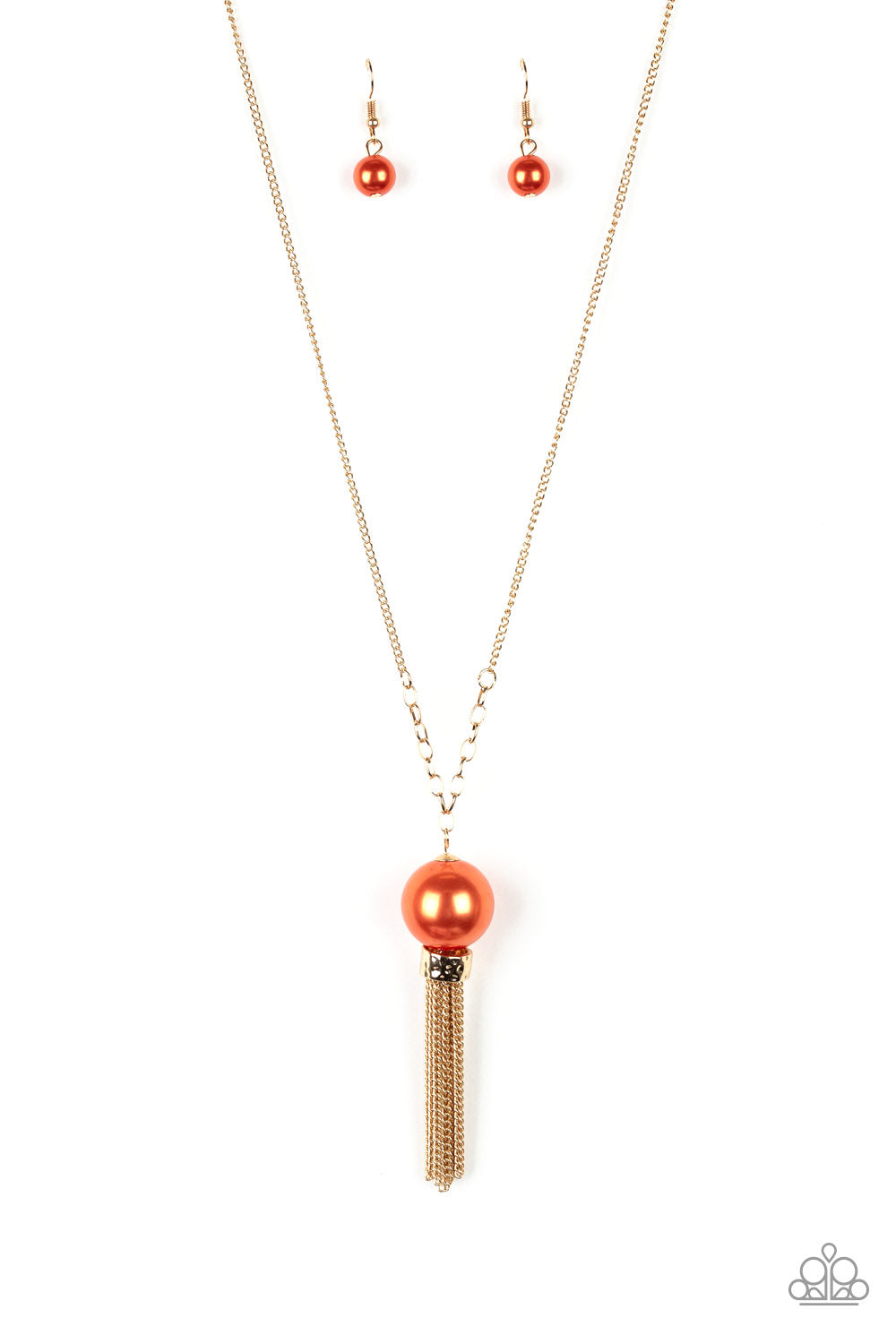 Belle of the BALLROOM - Orange-Paparazzi Necklace (PZ-684)