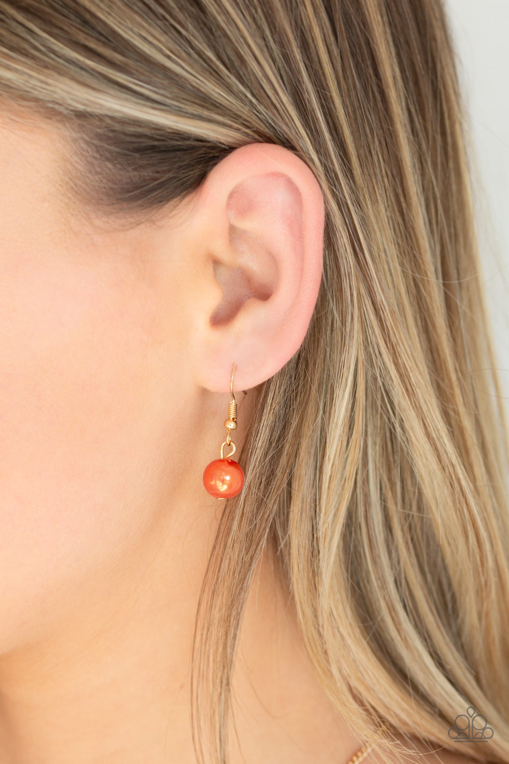 Belle of the BALLROOM - Orange-Paparazzi Necklace (PZ-684)