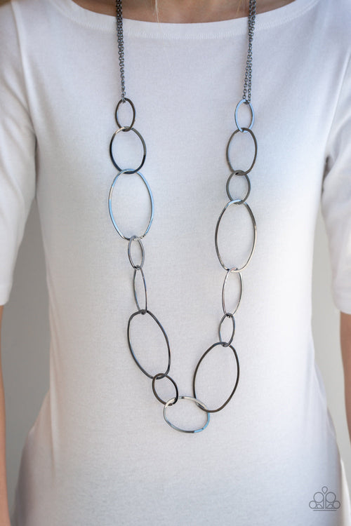 City Circuit - Black/Gun Metal Paparazzi Necklace