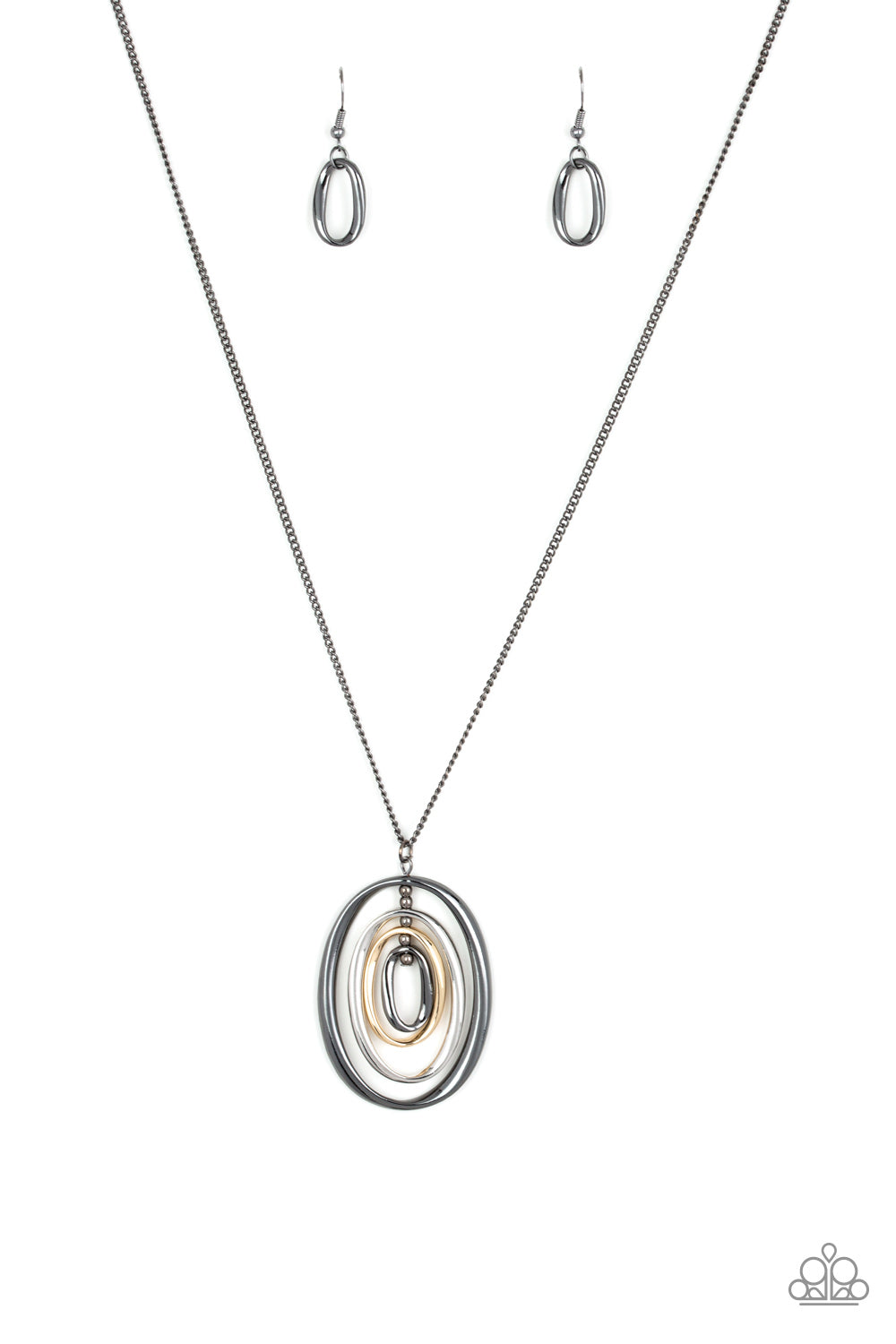 Paparazzi Necklace - Classic Convergence - Black (PZ-776)
