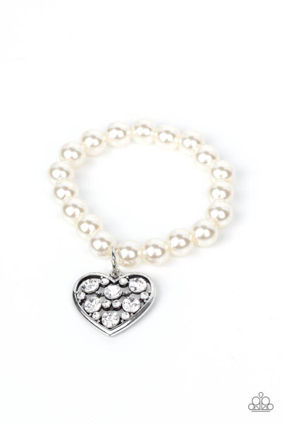 Cutely Crushing - White Paparazzi Bracelet (#4246)