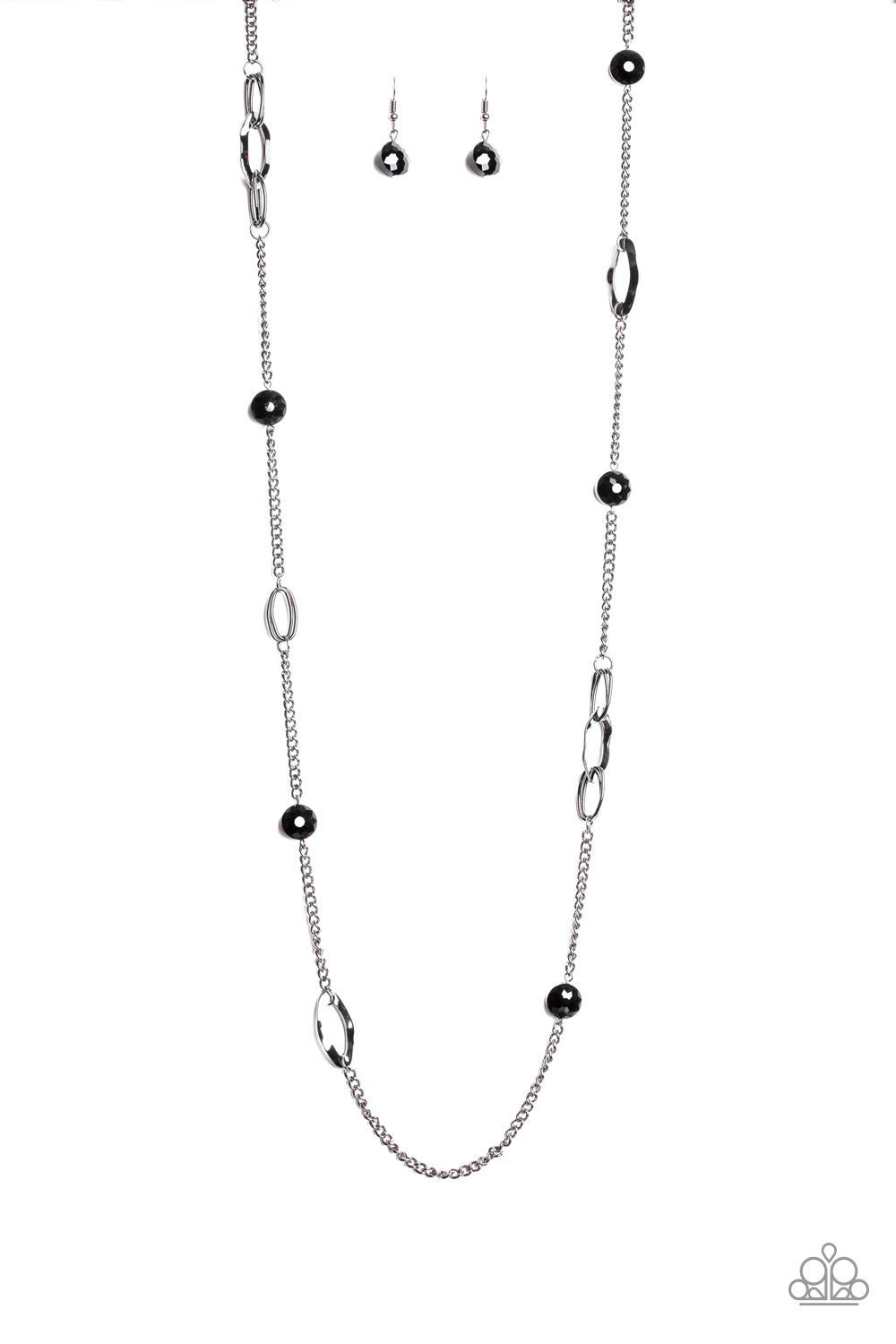 Paparazzi Necklace - Duchess Dazzle - Black (PZ-1079)