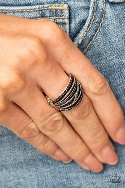 Get a Move on! - Purple Paparazzi Ring