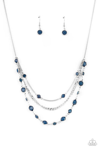 Goddess Getaway - Blue Paparazzi Necklace (#4755)