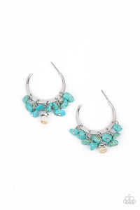 Gorgeously Grounding - Blue Paparazzi Earrings
