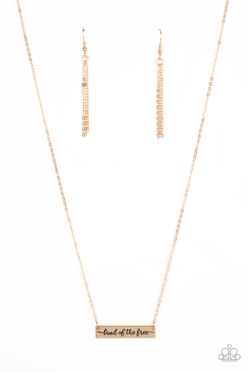 Paparazzi Necklace - Land Of The Free - Gold (PZ-510)