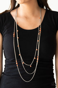 Paparazzi Necklace - Laying The Groundwork - Orange (PZ-410)