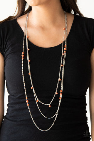 Paparazzi Necklace - Laying The Groundwork - Orange (PZ-410)