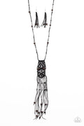 Macrame Majesty - Black Paparazzi Necklace