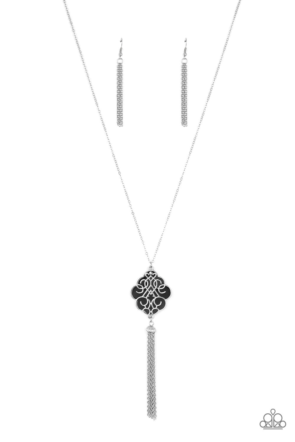 Malibu Mandala - Black Paparazzi Necklace (PZ-1204)