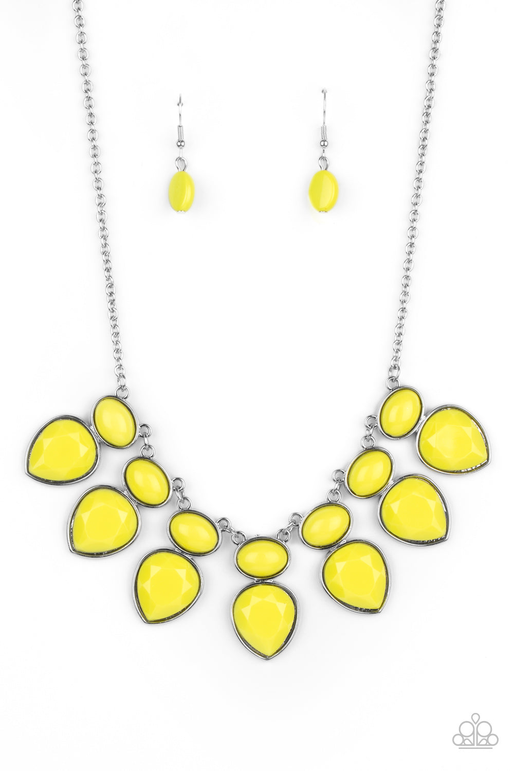 Modern Masquerade - Yellow-Paparazzi Necklace (#1568)