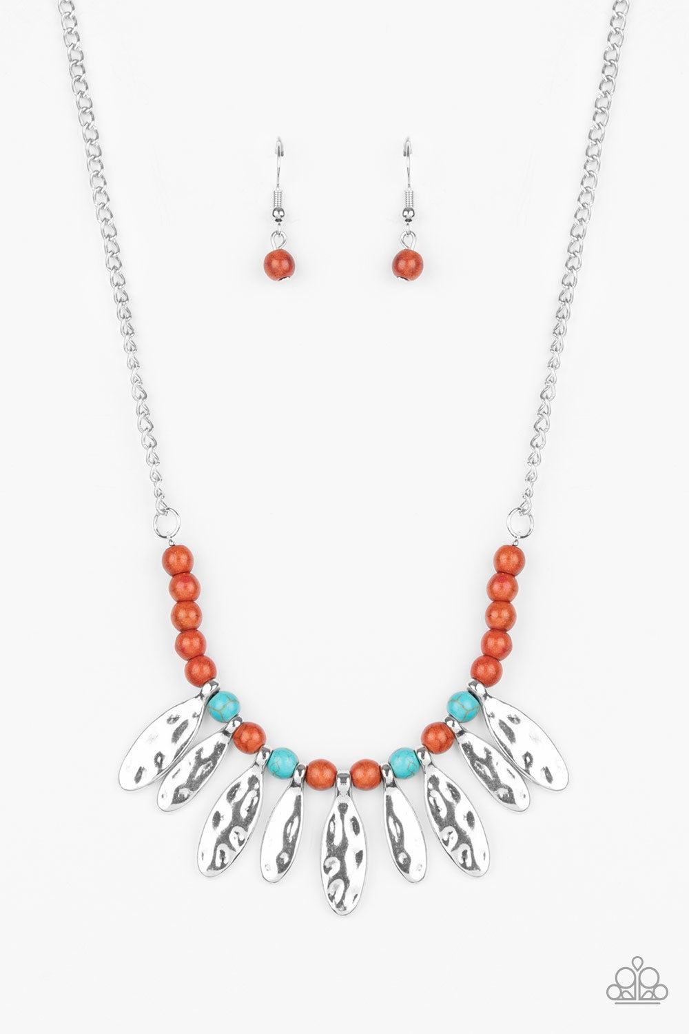 Neutral TERRA-tory - Brown-Paparazzi Necklace (#618)