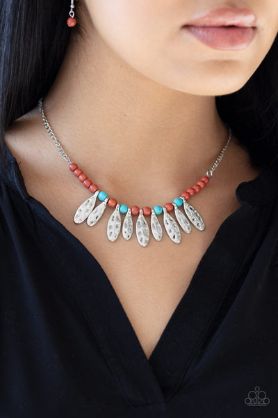 Neutral TERRA-tory - Brown-Paparazzi Necklace (#618)