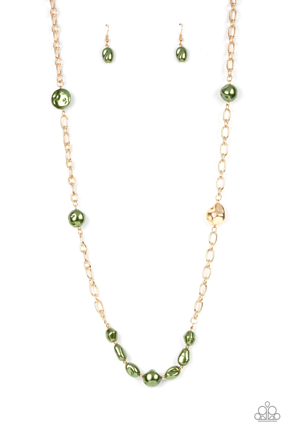 Pardon My FABULOUS - Green Paparazzi Necklace (#4587)