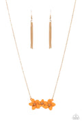 Petunia Picnic - Orange Paparazzi Necklace (#4706)