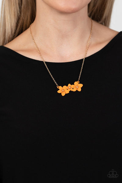 Petunia Picnic - Orange Paparazzi Necklace (#4706)