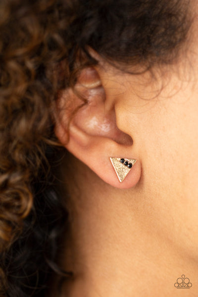 Pyramid Paradise - Black - Paparazzi Earrings