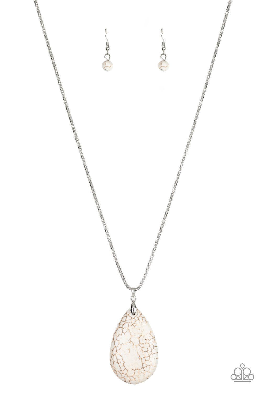 Sedona Sandstone - White Paparazzi Necklace (#2670)