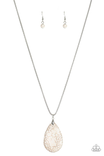 Sedona Sandstone - White Paparazzi Necklace (#2670)