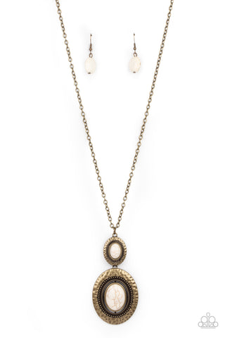 Southern Opera - Brass Paparazzi Necklace (#4797)