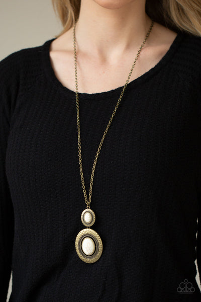 Southern Opera - Brass Paparazzi Necklace (#4797)