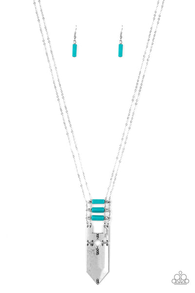 Paparazzi Long Necklace - Triassic Era - Blue (#723)