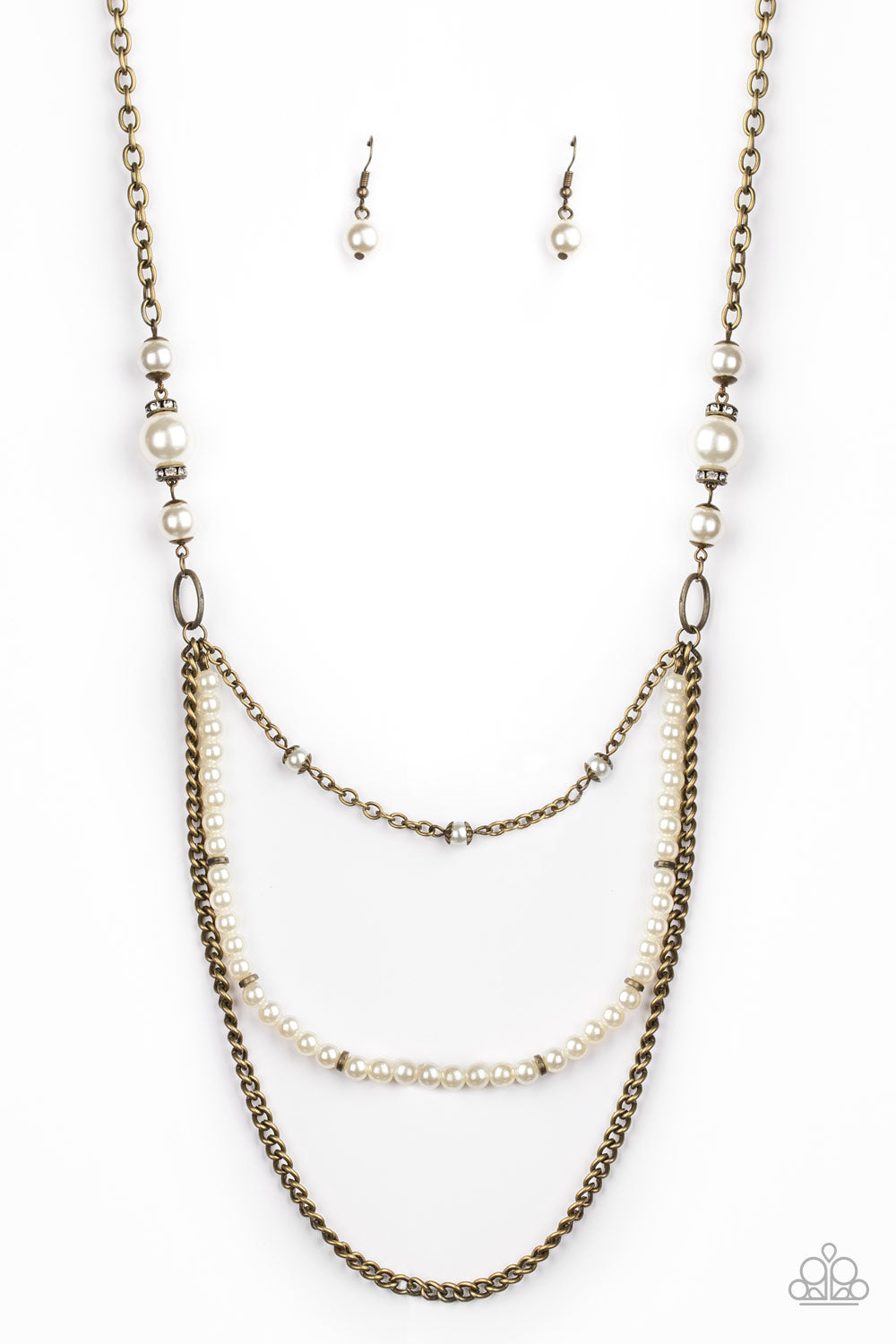Very Vintage - Brass-Paparazzi Necklace (PZ-1178)