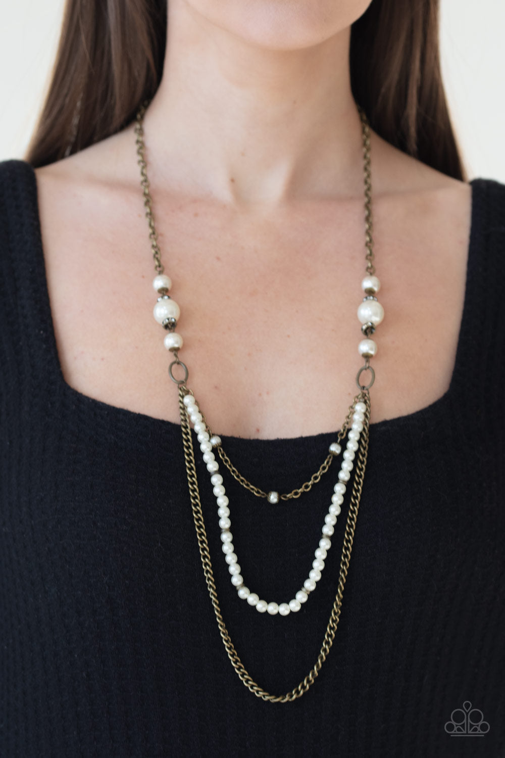 Very Vintage - Brass-Paparazzi Necklace (PZ-1178)