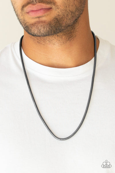 Paparazzi Men's Necklace - Victory Lap - Black (PZ-153)