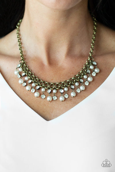 Paparazzi Necklace - You May Kiss the Bride - Brass (#1459)