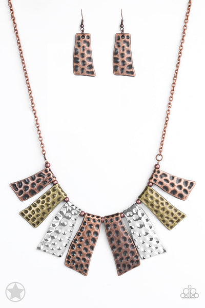 Paparazzi Blockbuster Necklace - A Fan of the Tribe- Multi (BB023)