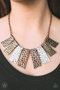 Paparazzi Blockbuster Necklace - A Fan of the Tribe- Multi (BB023)