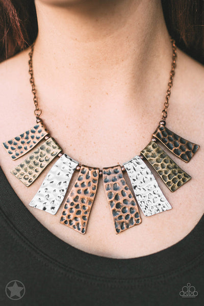 Paparazzi Blockbuster Necklace - A Fan of the Tribe- Multi (BB023)