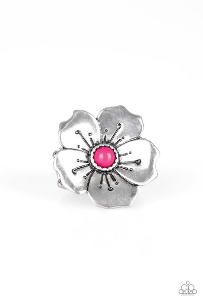 Boho Blossom - Pink-Paparazzi Ring (R163)