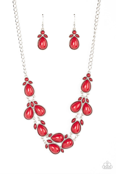 Botanical Banquet - Red Paparazzi Necklace (#4700)