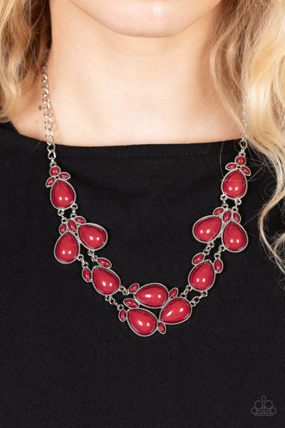 Botanical Banquet - Red Paparazzi Necklace (#4700)