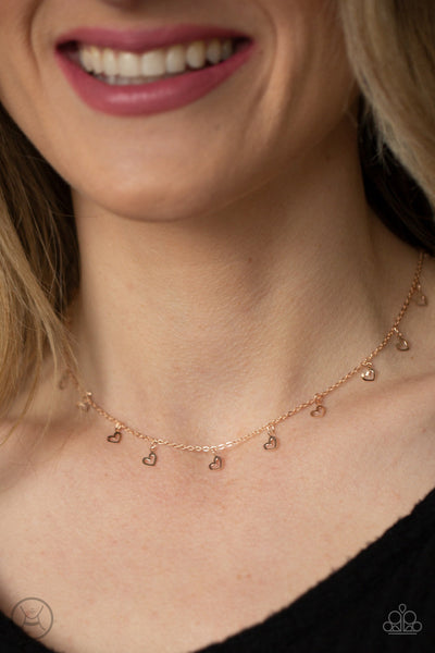 Charismatically Cupid - Rose Gold Paparazzi Necklace (#2574)