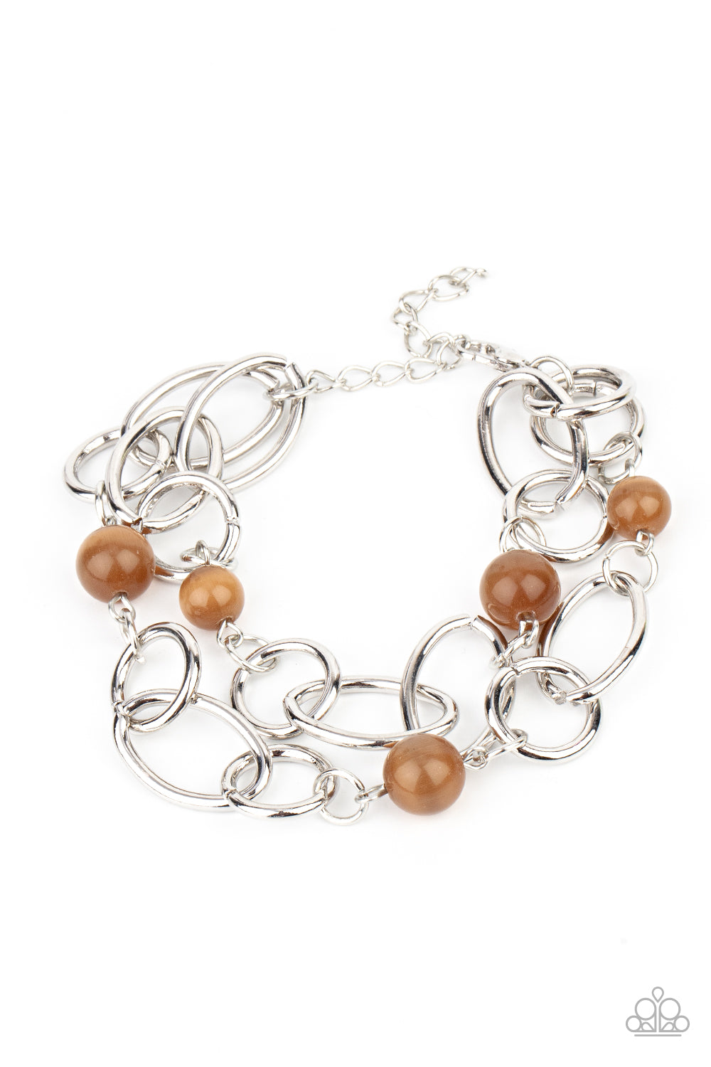 Delightfully Daydreamy - Brown Paparazzi Bracelet (#4353)