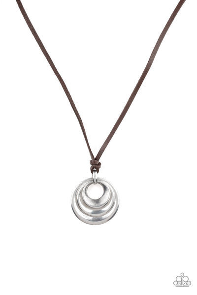 Paparazzi Urban Necklace - Desert Spiral - Silver (#514)
