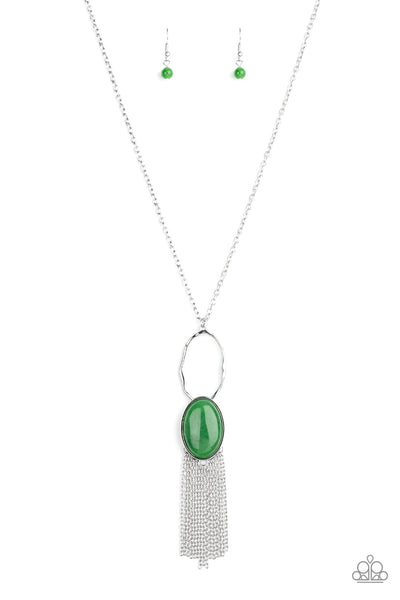 Dewy Desert - Green Paparazzi Necklace