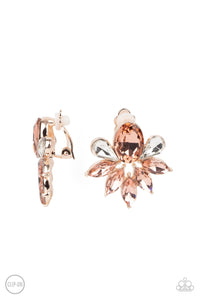 Fearless Finesse - Rose Gold Paparazzi Earrings