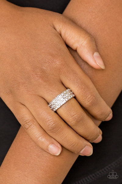 Feeling Fab-YOU-less - White Paparazzi Ring (R043)