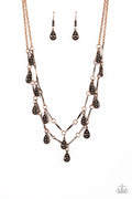 Galapagos Gypsy - Copper Paparazzi Necklace (PZ-3237)