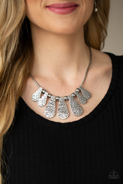 Gallery Goddess - Silver Paparazzi Necklace (#2661)